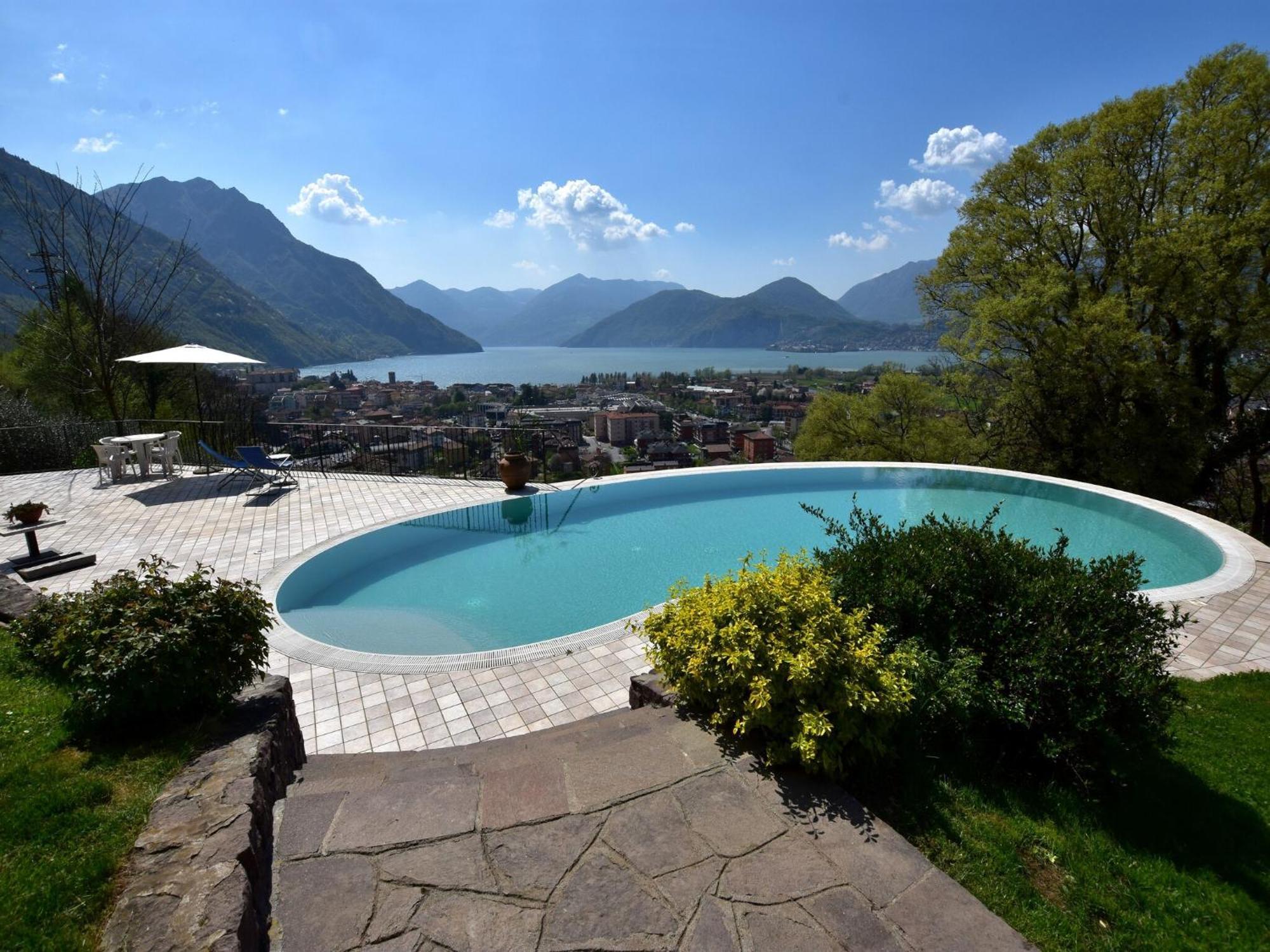 Villa In Pisogne With Pool Garden And Lake View Екстер'єр фото